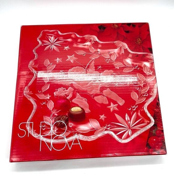 Studio Nova Christmas Crystal Platter - Picture 1 of 3